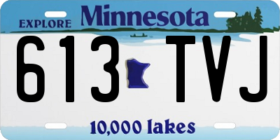 MN license plate 613TVJ