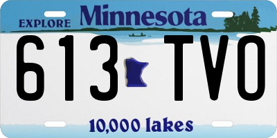 MN license plate 613TVO