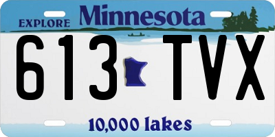MN license plate 613TVX