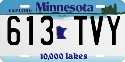 MN license plate 613TVY