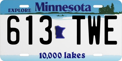MN license plate 613TWE