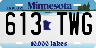 MN license plate 613TWG