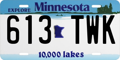 MN license plate 613TWK