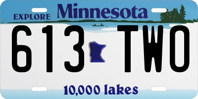 MN license plate 613TWO