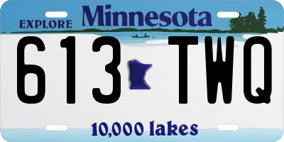 MN license plate 613TWQ