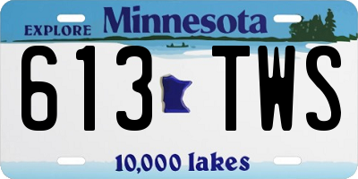 MN license plate 613TWS