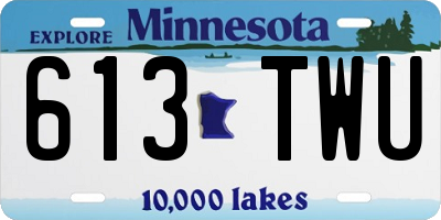 MN license plate 613TWU