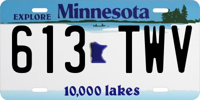 MN license plate 613TWV