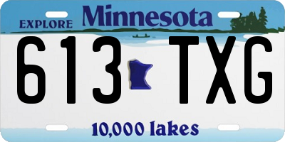 MN license plate 613TXG
