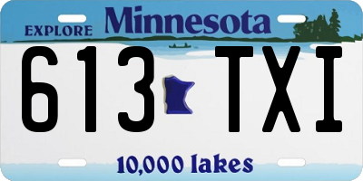 MN license plate 613TXI