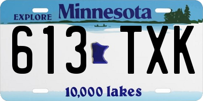 MN license plate 613TXK