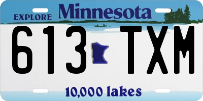 MN license plate 613TXM