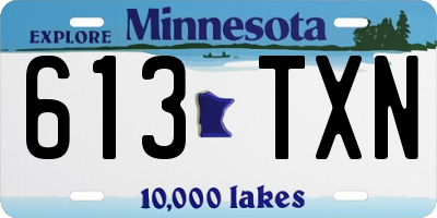 MN license plate 613TXN