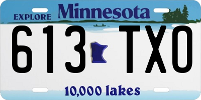 MN license plate 613TXO