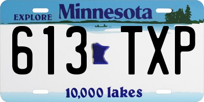 MN license plate 613TXP