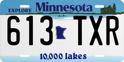 MN license plate 613TXR