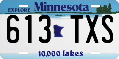 MN license plate 613TXS