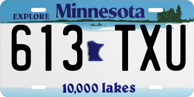 MN license plate 613TXU