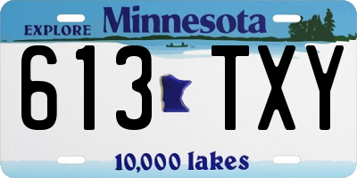 MN license plate 613TXY