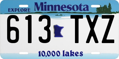 MN license plate 613TXZ