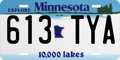 MN license plate 613TYA