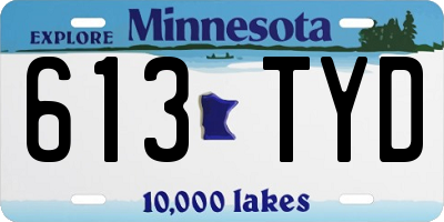 MN license plate 613TYD