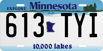 MN license plate 613TYI