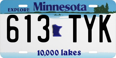 MN license plate 613TYK