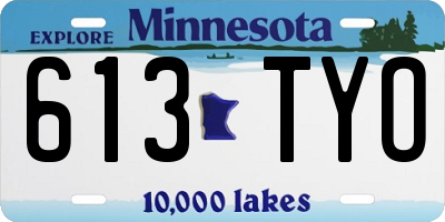 MN license plate 613TYO