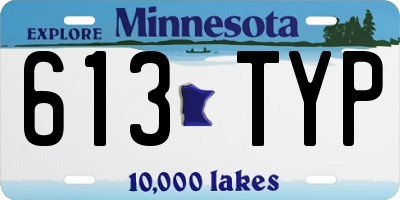 MN license plate 613TYP