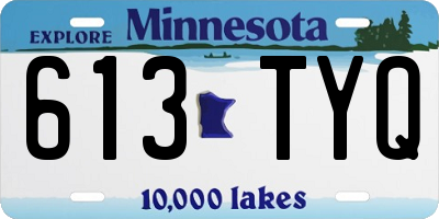 MN license plate 613TYQ