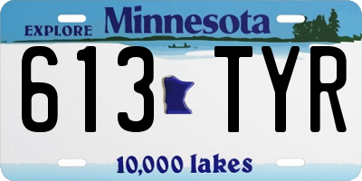 MN license plate 613TYR