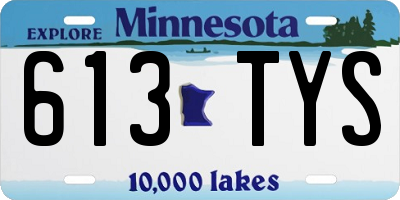 MN license plate 613TYS