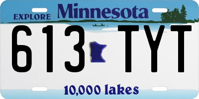 MN license plate 613TYT