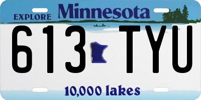 MN license plate 613TYU