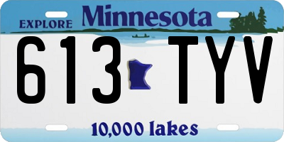 MN license plate 613TYV