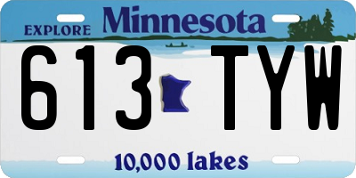 MN license plate 613TYW
