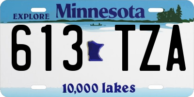 MN license plate 613TZA