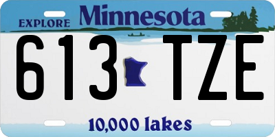 MN license plate 613TZE