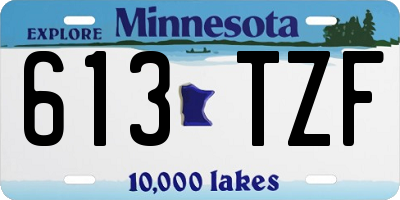 MN license plate 613TZF