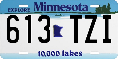 MN license plate 613TZI