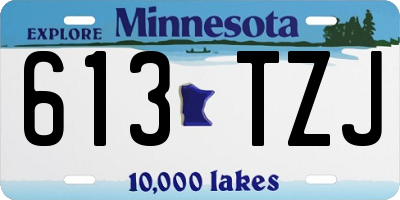 MN license plate 613TZJ