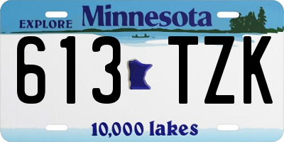 MN license plate 613TZK