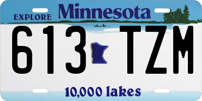 MN license plate 613TZM