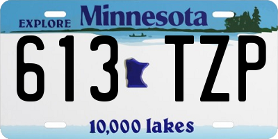 MN license plate 613TZP