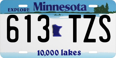 MN license plate 613TZS