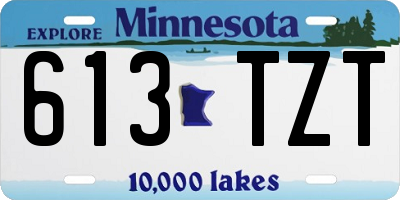MN license plate 613TZT