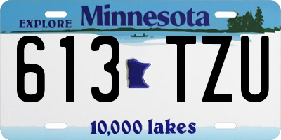 MN license plate 613TZU