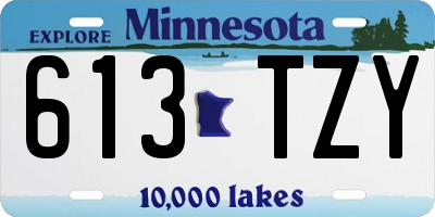 MN license plate 613TZY