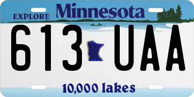 MN license plate 613UAA